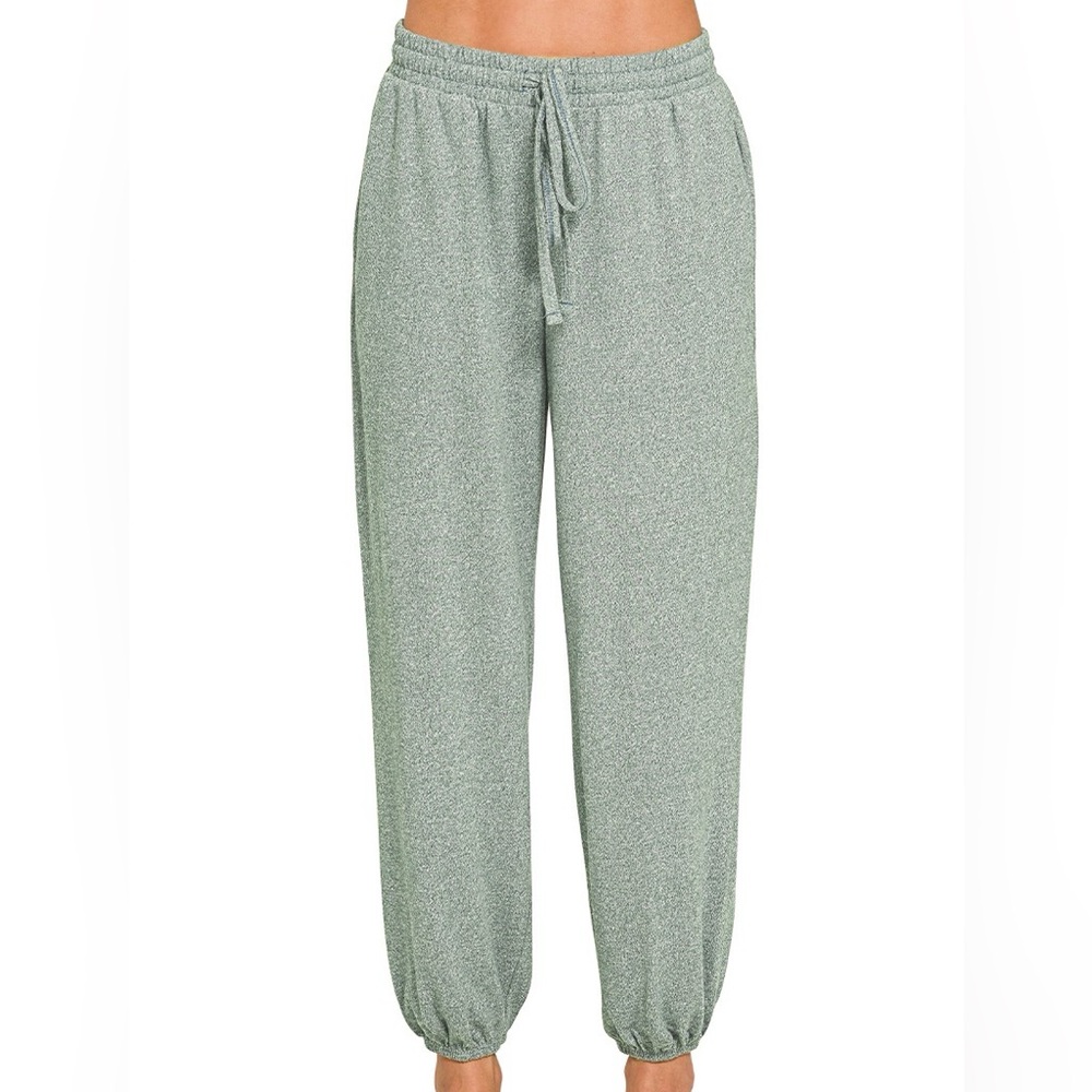 Zenana Soft Melange Hacci Jogger